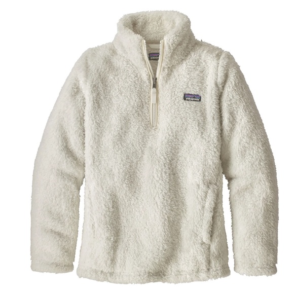 Patagonia Other - Patagonia Kids Los Gatos Quarter Zip deep pile Fleece Pullover Birch White XL 14